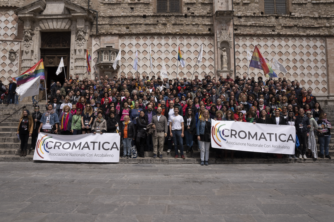 Figure 6. Cromatica Chorus, Piazza IV Novembre (Perugia), 28 April 2019 (photograph by Gian Domenico Troiano, used with permission from Cromatica).